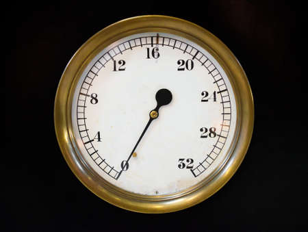Close-up view of vintage old gauge.の写真素材