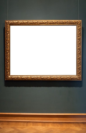 Picture on the wall. Empty space for drawing or text.