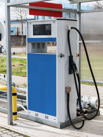 LPG gas station with white tank.の写真素材