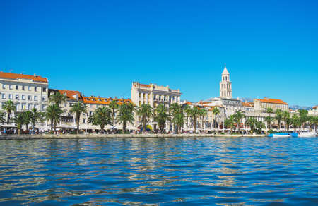 Beautiful view of the old town Split in Croatia.の写真素材