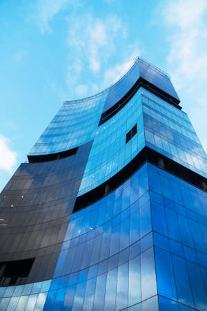Modern round office building with windows.の写真素材