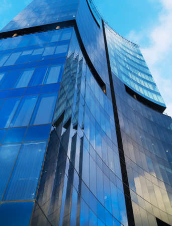 Modern round office building with windows.の写真素材