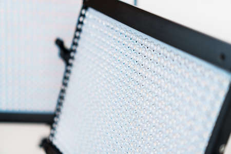 Close-up view of led lamps. Video light.の写真素材