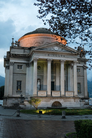 Volta Temple museum in Como, Italy. Tempio Voltiano.のeditorial素材
