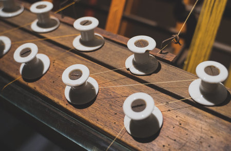 Winding machine. Handmade to bring the yarn from bobbin to hank.