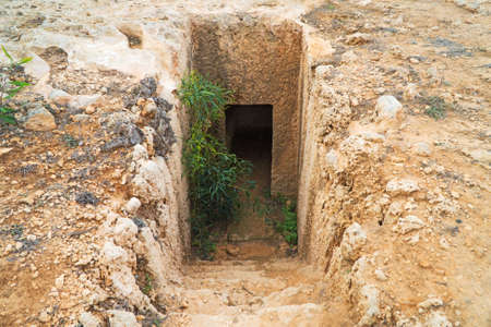 Makronissos Ancient Tombs in Ayia Napa, Cyprus.の写真素材