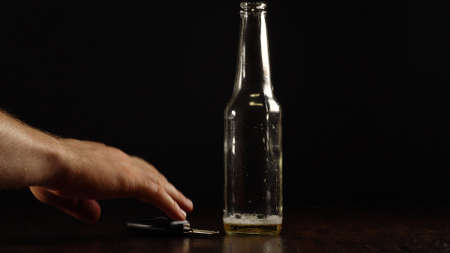 Be safe don't drink and drive. Suitable for social ad.の写真素材