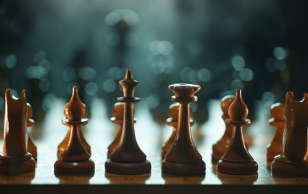 Chess before the start of the game. Suitable for commercials.