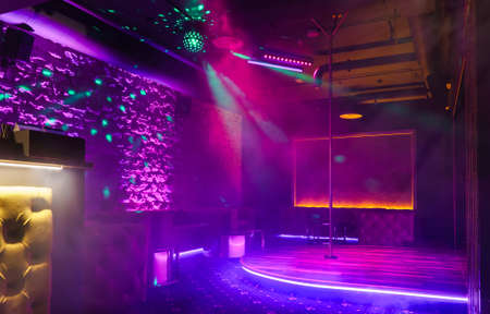 Night club bar interior with chairs.の写真素材