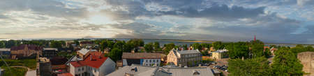 A bird's eye view of the summer town of Haapsalu.の写真素材