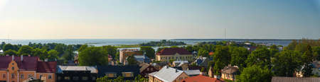 A bird's eye view of the summer town of Haapsalu.の写真素材