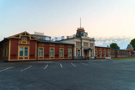 Haapsalu Railway Station exterior view.の写真素材
