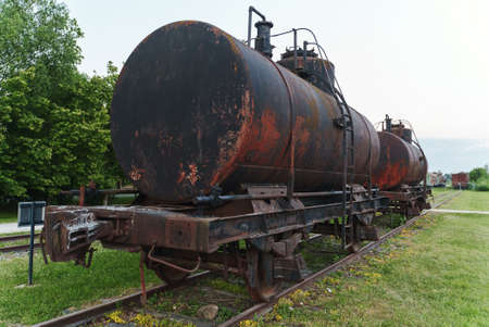 Old Tank car in open air museum.の写真素材