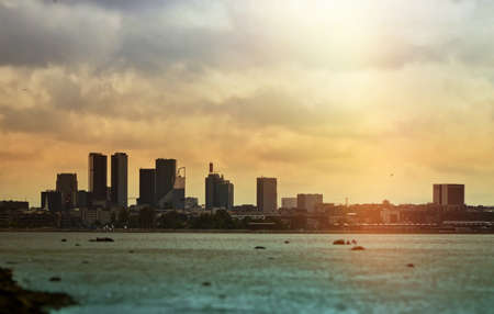 Tallinn bay view from the seaside.の写真素材