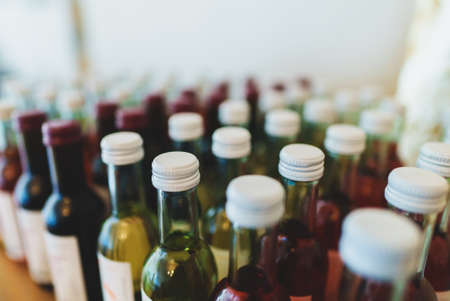 Wine bottles in the wine store.の写真素材