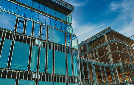 Construction of new luxury modern apartment building.の写真素材