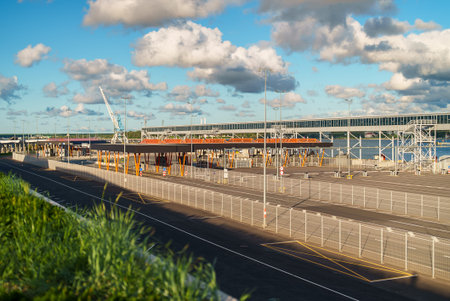 Terminals in the sea passenger port in Tallinn.