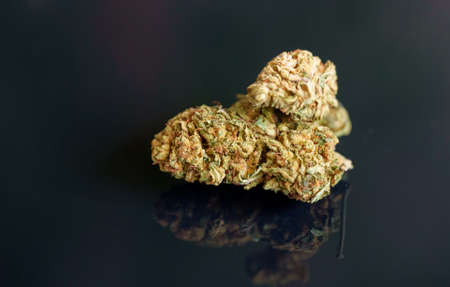 Close-up of medical cannabis flower.の写真素材