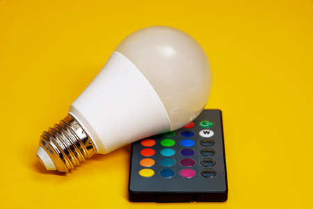 Infrared remote control for control of LED-lamp with color changing.の写真素材
