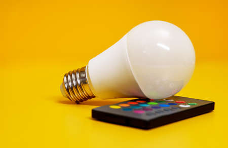 Infrared remote control for control of LED-lamp with color changing.の写真素材