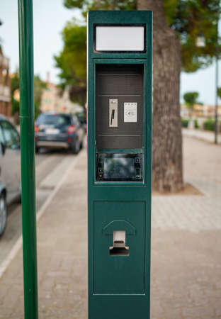 Car parking machine on the street.の写真素材