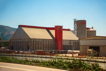 Cement factory in Lombardy, Italy.の写真素材
