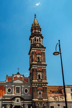 Santa Maria del Carmine church in Naples, Italy.の写真素材
