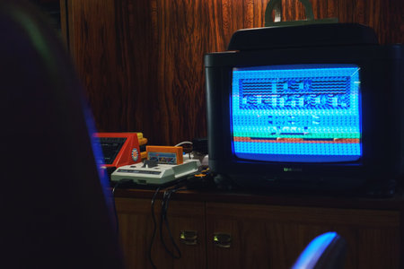 Tallinn, Estonia - 21.05.2022: LVLup! Video Game Museum - Dendy Consoleのeditorial素材