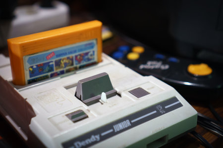 Tallinn, Estonia - 21.05.2022: LVLup! Video Game Museum - Dendy Consoleのeditorial素材