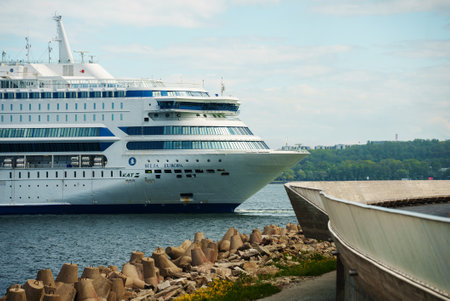 Tallinn, Estonia - 30.05.2022: MS Silja Europa cruiseferry.のeditorial素材