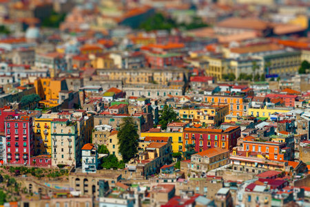 Beautiful old houses in Naples, Italy.の写真素材