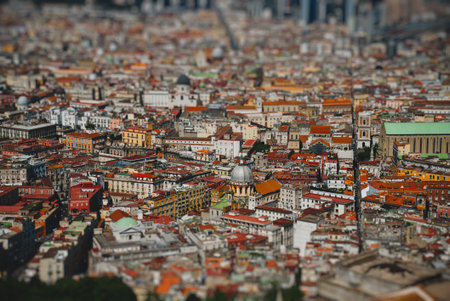 Beautiful old houses in Naples, Italy.の写真素材