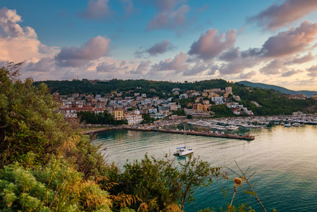 View of the city of Agropoli from the hillside.