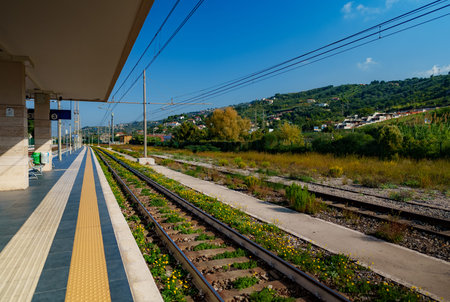 Typical country train station in Italy.