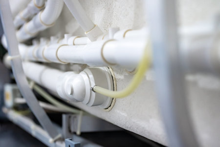 Pipe system of bathtub with hydromassage.