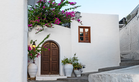 Typical street architecture in the Mediterranean region of Europe.の写真素材