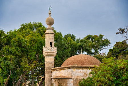 The Murat Reis Mosque on Rhodes island.の写真素材