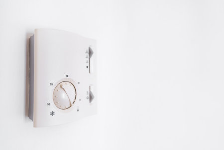 Control panel for built-in air conditioners on the wall.の写真素材