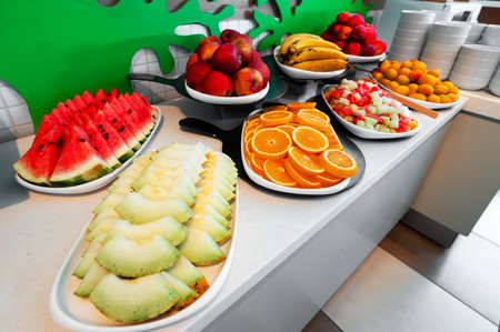 Fruit plates. All inclusive food concept.の写真素材