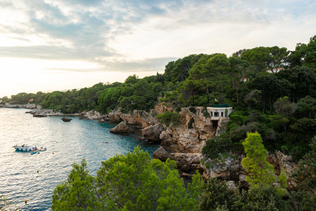 Bay of Antibes Billionaires in the south of France on Cap d'Antibes.の写真素材
