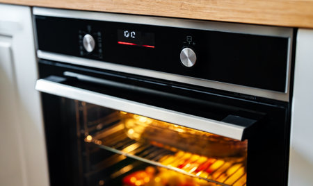 The food is baked in the oven.の写真素材