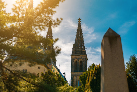 Neogothic Basilica of Saint Peter and Paul Vysehrad.の写真素材