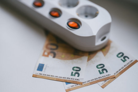 High cost of utilities and energy inflation concept.の写真素材