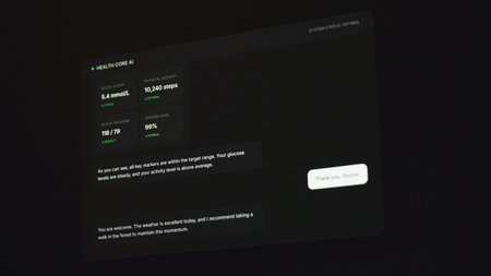 Conceptual interface of futuristic AI health assistant