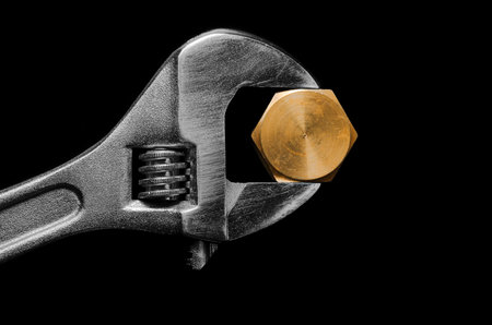 Adjustable wrench with plumbing stub