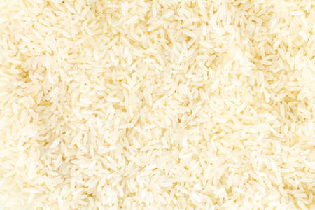 Raw white organic basmati rice, ingredient for cooking asian foodの写真素材
