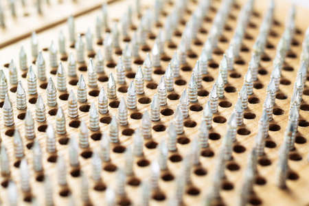 SADHU board close-up. Yoga instrument for relaxation, mindfulness and stress reductionの写真素材