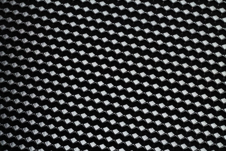 Black color abstract trellised cellular backgroundの写真素材