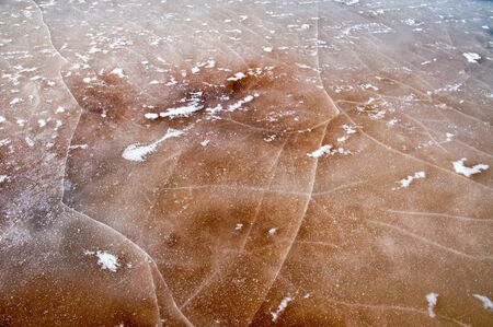 Cracks in the iceの写真素材