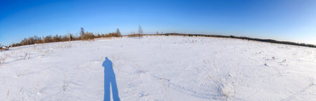 Snow field in Sunny day